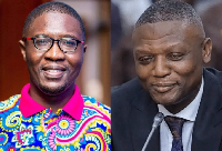 Aduana Stars FC CEO Collins Atta Poku and Sports Minister Kofi Adams