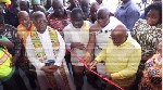President Akufo-Addo during the ceremonial ribbon cutting