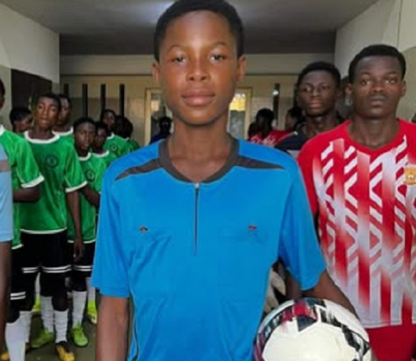 Benedict Agyei, a 14-year-old referee