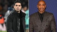 Arsenal head coach Mikel Arteta and club legend Thierry Henry