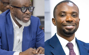 Dennis Miracles Aboagye (R) and EOCO boss Raymond Archer (L)