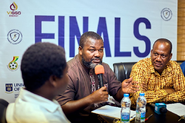 Yaw Sakyi (holding microphone) is the head of RITE Sports Services