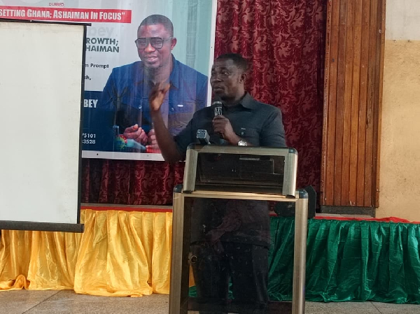 MP for the Ashaiman Constituency, Ernest Norgbey speaking at an event