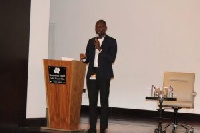 Aminu Uthman,General manager of Westblue Consulting,delivering a presentation