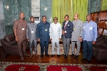 Executives captured in a photo with Speaker, Alban Bagbin