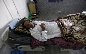 Cholera Patient Rests In A Baghdad Hospital. Reuters
