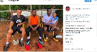Jordan Ayew spending time with Mubarak Wakaso and his younger brother