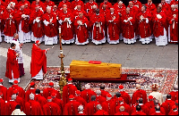File photo of a burial mass of a Pope