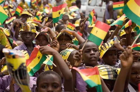 A group of Ghanaian children