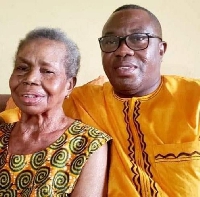 NDC National Chairman Samuel Ofosu-Ampofo with his mom
