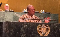 President John Mahama addressing the UN