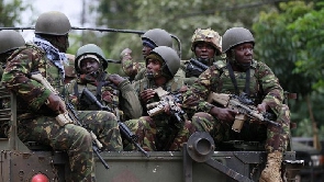 Soldiers deployed in the Ketu South constituency