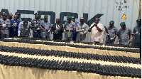Di Nigeria Customs Service don arrest three suspects in connection with containers full of arms