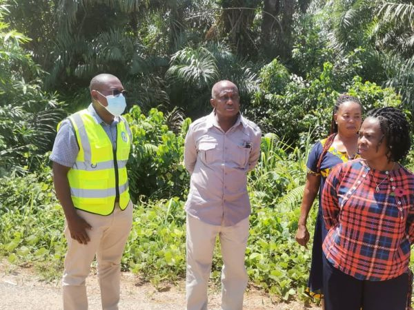 Ashanti Regional Minister Simon Osei Mensah during the inspection