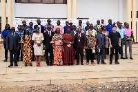 Officials of UG and Tecno in a group photo