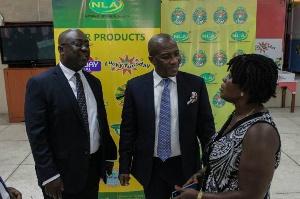 Kofi Osei-Ameyaw, Director General, National Lottery Authority (Middle)