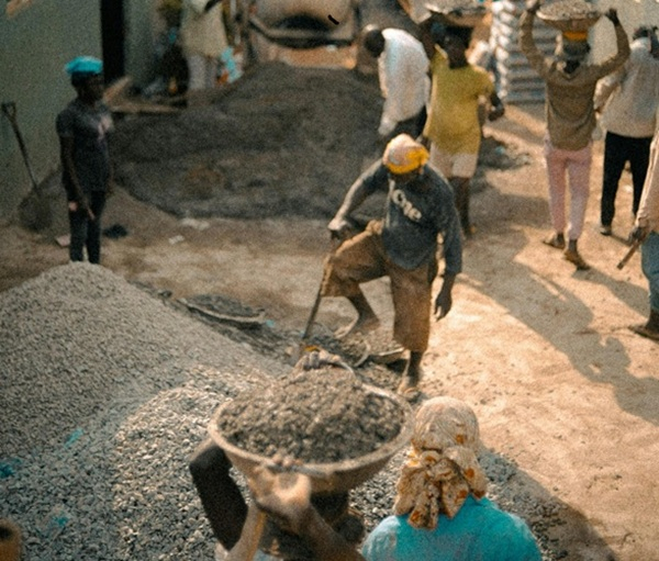 File photo of workers at a construction site