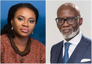 Former EC boss Charlotte Osei and Gabby Otchere-Darko