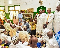 Dr Bawumia joined the National Chief Imam to observe the Friday prayers at the Central Mosque