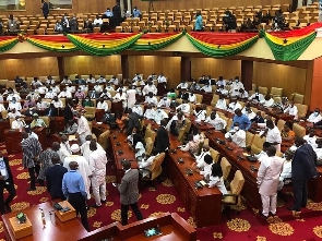 NDC MPs in parliament during swearing in of 8th parliament