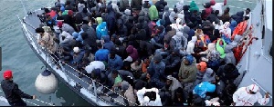 File Photo of stranded migrants
