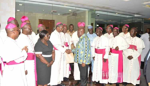 Catholic Bishops at a meeting with president Akufo-Addo