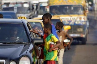 Children begging on the street