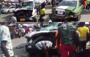 Scence from the accident at Kasoa