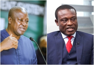 NDC flagbearer John Dramani Mahama (L), Special Prosecutor Kissi Agyebeng (R)