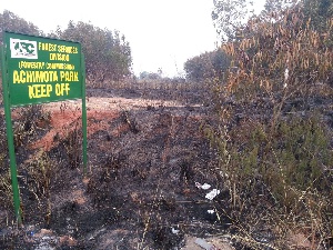 File photo: Achimota forest destroyed by fire