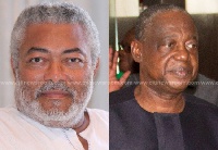 Former President Jerry John Rawlings and Ben Kumbuor, former Minister of Defence