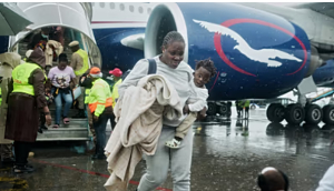 Nigerian nationals repatriated from SA arrive at the Murtala Muhammed Int. Airport, 30 June 2026