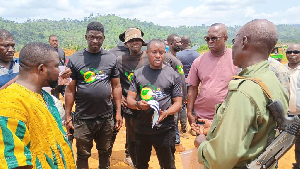 Okyeman officials engaging some of the miners