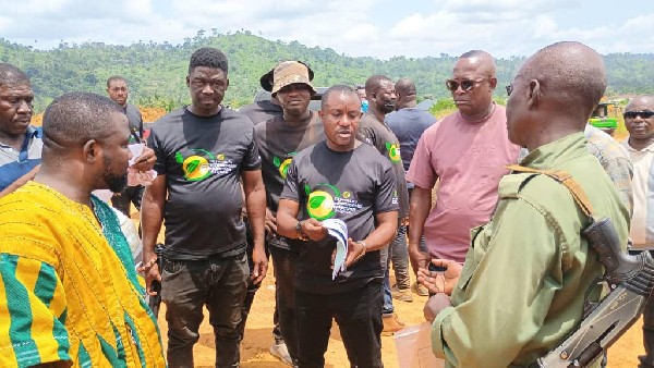 Okyeman officials engaging some of the miners