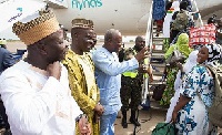 Former President Mahama & other gov't officials seeing off Hajj pilgrims last year. - See more at: h