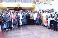 Yagbonwura Tutumba Boresa I and his entourage meet President Akufo-Addo at the presidency