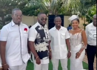 Kwame Despite (in dark shades) with the couple and other guests