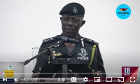 IGP Dr. George Akuffo Dampare at the stakeholder engagement with CSOs on November 19, 2024