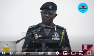 IGP Dr. George Akuffo Dampare at the stakeholder engagement with CSOs on November 19, 2024