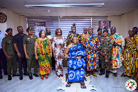 Ga Mantse King Tackie Teiko Tsuru II among other dignitaries
