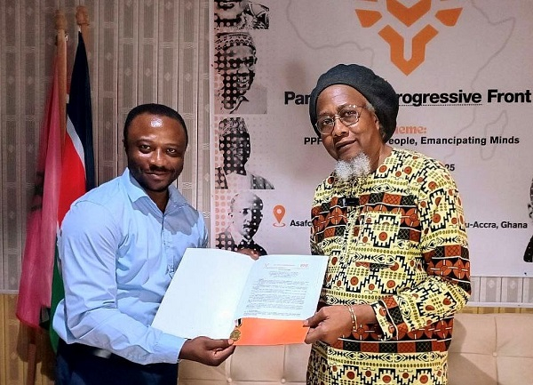 The interview took place at the headquarters of the Pan-African Progressive Front