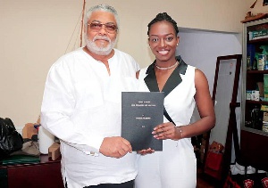 Gwendolyne Brown with late President Jerry John Rawlings