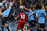 Suarez removed a goalbound shot at the 2010 World Cup