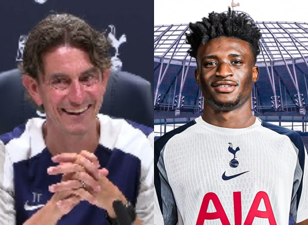 Thomah Frank (L) has lauded Kudus' (R) performance against Arsenal