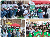 Collage of the Ashanti Environmental health officer and other stakeholders during the sensitization