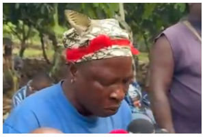 A photo of the cocoa farmer