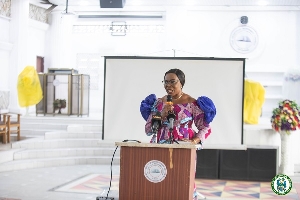 Elizabeth K.T. Sackey addressed the audience on the new payment system
