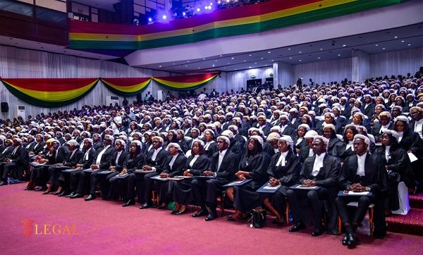 A photograph of lawyers at an event