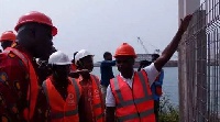 Engineer Amentor Aziakar took the CEO and his team to inspect the facility
