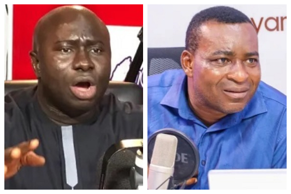 Paul Yandoh (L) has alleged that Wontumi's MoMo account has been frozen by the government